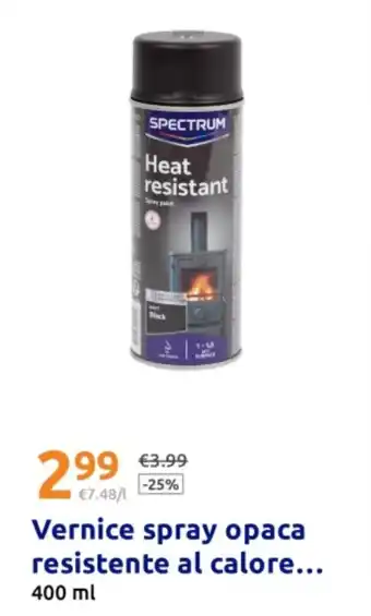 Vernice spray opaca resistente al calore
