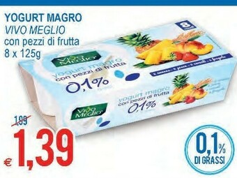 MD Discount 8 yogurt 0.1% di grassi con pezzi di frutta 1000 g(ml) offerta