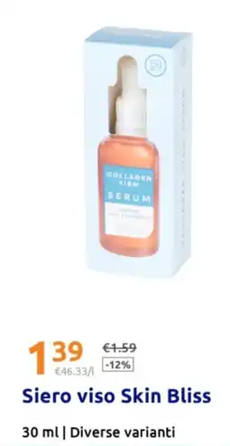 Action Siero viso Skin Bliss offerta