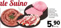 Todis Fettine - salsiccia - fettine di pancetta con costina di suino offerta