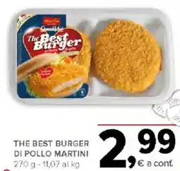 Todis The best burger di pollo martini offerta
