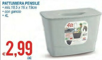 MD Discount Pattumiera pensile offerta