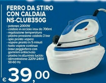 MD Discount Ns-club350g ferro da stiro con caldaia offerta