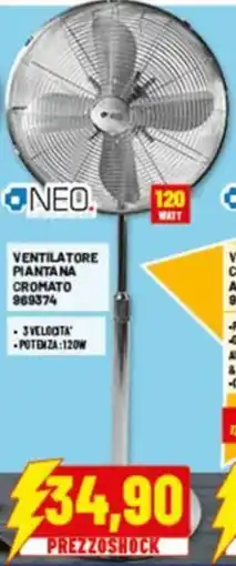 Risparmio Casa Neo ventilatore piantana cromato 969374 offerta