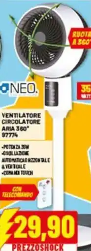 Risparmio Casa Neo ventilatore circolatore aria 360° 97774 offerta