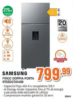 Expert SAMSUNG FRIGO DOPPIA PORTA RT53DG7A14S9 offerta