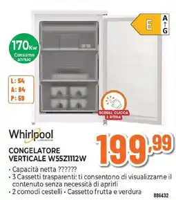 Expert Whirlpool CONGELATORE VERTICALE W55Z1112W offerta