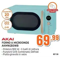 Expert AKAI FORNO A MICROONDE AKMW250WB offerta