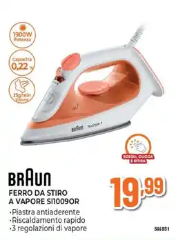 Expert BRAUN FERRO DA STIRO A VAPORE SI1009OR offerta
