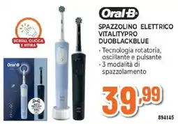 Expert Oral-b spazzolino elettrico vitalitypro duoblackblue offerta