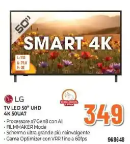 Expert LG TV LED 50" UHD 4K 50UA7 offerta