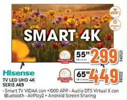 Expert Hisense TV LED UHD 4K SERIE A69 offerta