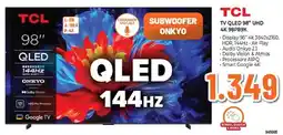 Expert TCL TV QLED 98" UHD 4K 98P89K offerta