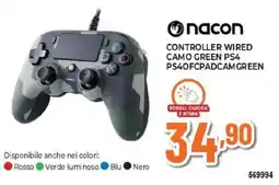 Expert Nacon controller wired camo PS4 PS4OFCPADCAM green offerta