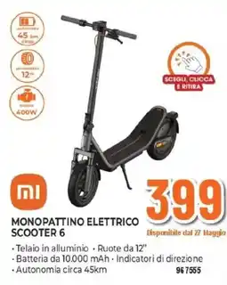 Expert Xiaomi monopattino elettrico scooter 6 offerta