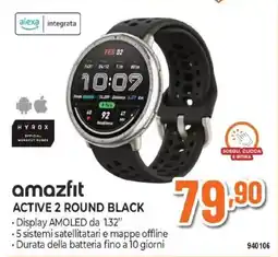 Expert Amazfit active 2 round black offerta