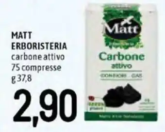 Famila Matt Erboristeria Carbone Attivo 75 Compresse 37,8g offerta