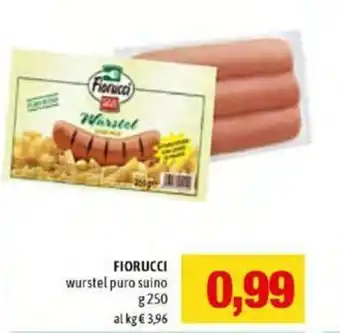 Famila Fiorucci Wurstel Puro Suino 250g offerta