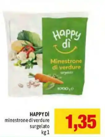 Famila Happy Dì Minestrone di Verdure Surgelato 1kg offerta