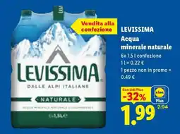 Lidl Levissima Acqua minerale naturale offerta