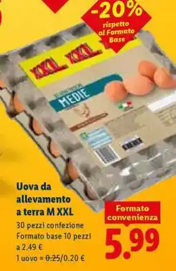 Lidl Uova da allevamento a terra M XXL offerta