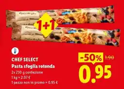 Lidl Chef Select Pasta sfoglia rotonda offerta