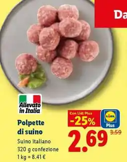 Lidl Polpette di suino offerta