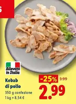 Lidl Kebab di pollo offerta