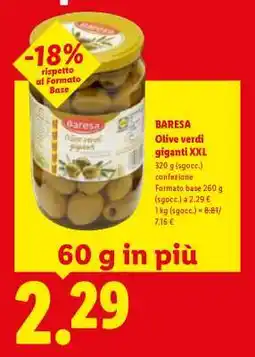 Lidl Baresa Olive verdi giganti XXL offerta