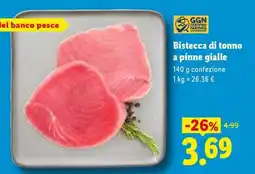 Lidl Bistecca di tonno a pinne gialle offerta