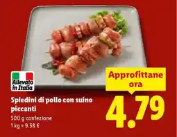 Lidl Spiedini di pollo con suino piccanti offerta