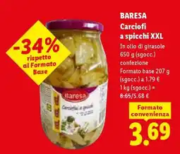 Lidl Baresa Carciofi a spicchi XXL offerta