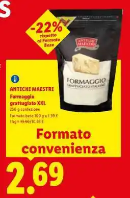 Lidl Antichi Maestri Formaggio grattugiato XXL offerta