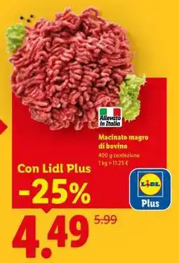 Lidl MACINATO MAGRO DI BOVINO offerta
