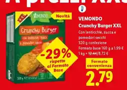Lidl VEMONDO Crunchy Burger XXL offerta