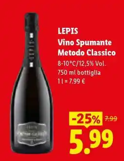 Lidl LEPIS Vino Spumante Metodo Classico offerta