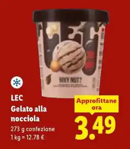 Lidl LEC Gelato alla nocciola offerta