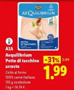 Lidl AIA Aequilibrium Petto di tacchino arrosto offerta