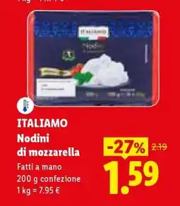 Lidl Italiamo Nodini di mozzarella offerta