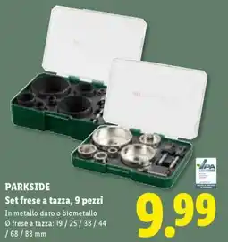 Lidl PARKSIDE Set frese a tazza, 9 pezzi offerta
