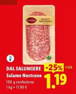 Lidl Salame Nostrano offerta