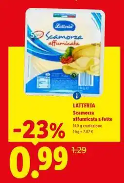 Lidl Latteria Scamorza affumicata a fette offerta