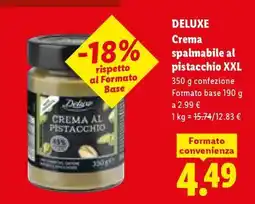 Lidl Deluxe Crema spalmabile al pistacchio XXL offerta