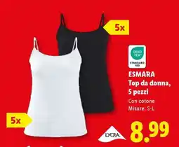 Lidl esmara Top da donna, 5 pezzi offerta