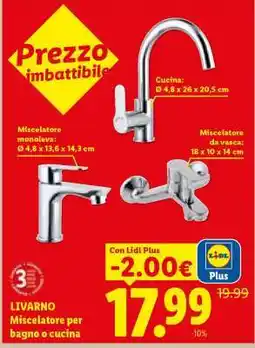 Lidl LIVARNO Miscelatore per bagno o cucina offerta
