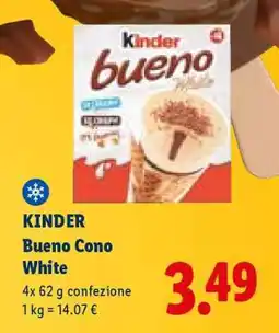 Lidl KINDER Bueno Cono White offerta