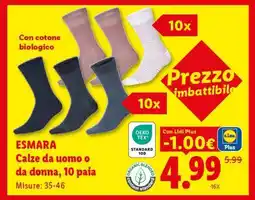 Lidl ESMARA Calze da uomo o da donna, 10 paia offerta