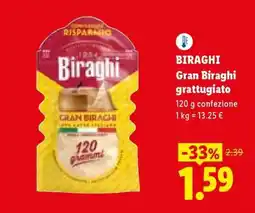 Lidl BIRAGHI GRAN BIRAGHI GRATTUGIATO offerta