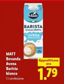 Lidl Matt Bevanda avena Barista Bianco offerta