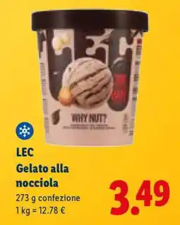 Lidl LEC Gelato alla nocciola offerta